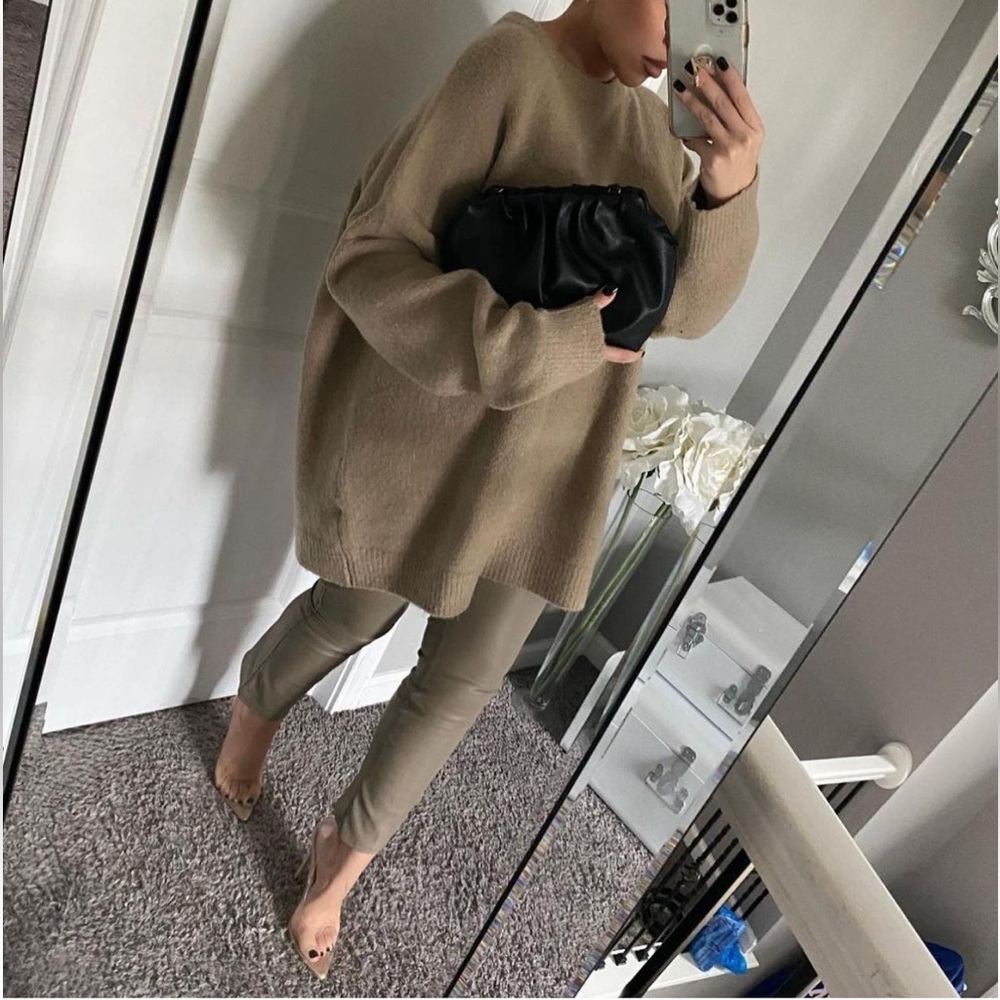 Faux leather pants